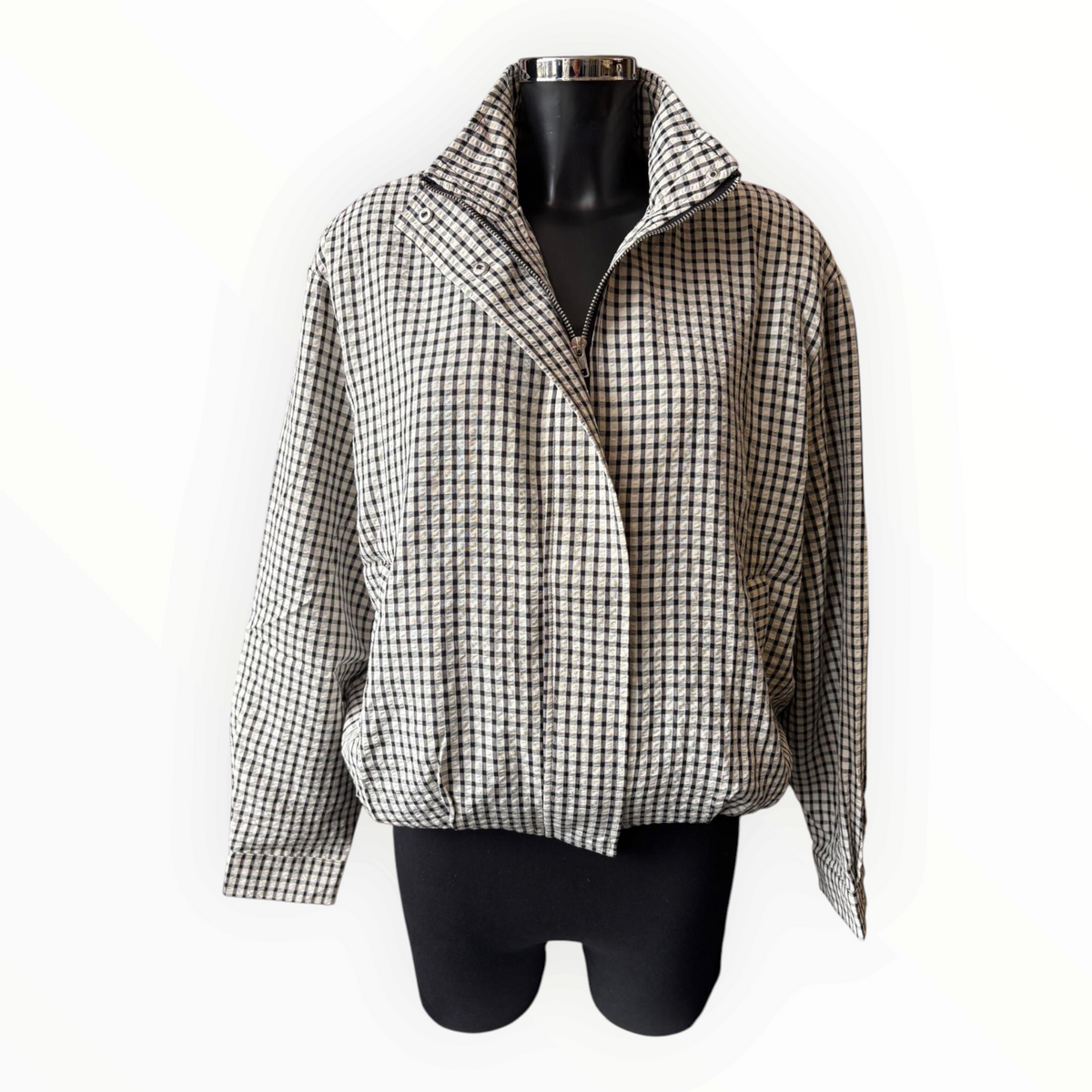 Tammy checked lightweight jacket - Black/cream