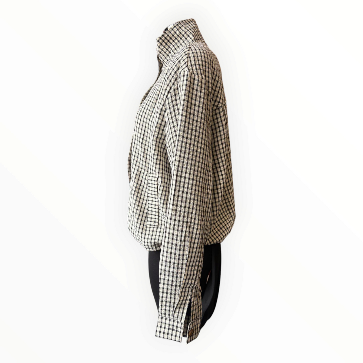 Tammy checked lightweight jacket - Black/cream