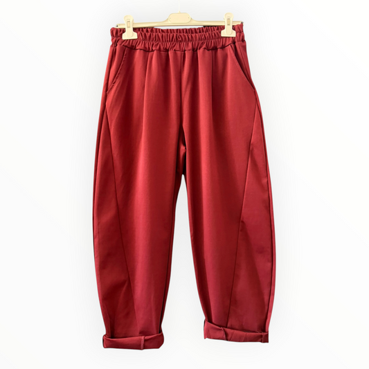 Priya jersey balloon trousers - Wine