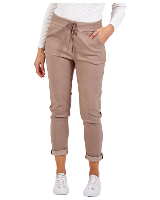 Aria smooth stretchy trousers - Mocha