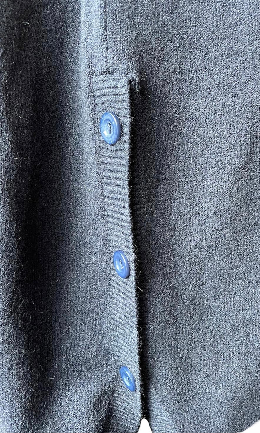 Callie button side soft knitted jumper - Navy