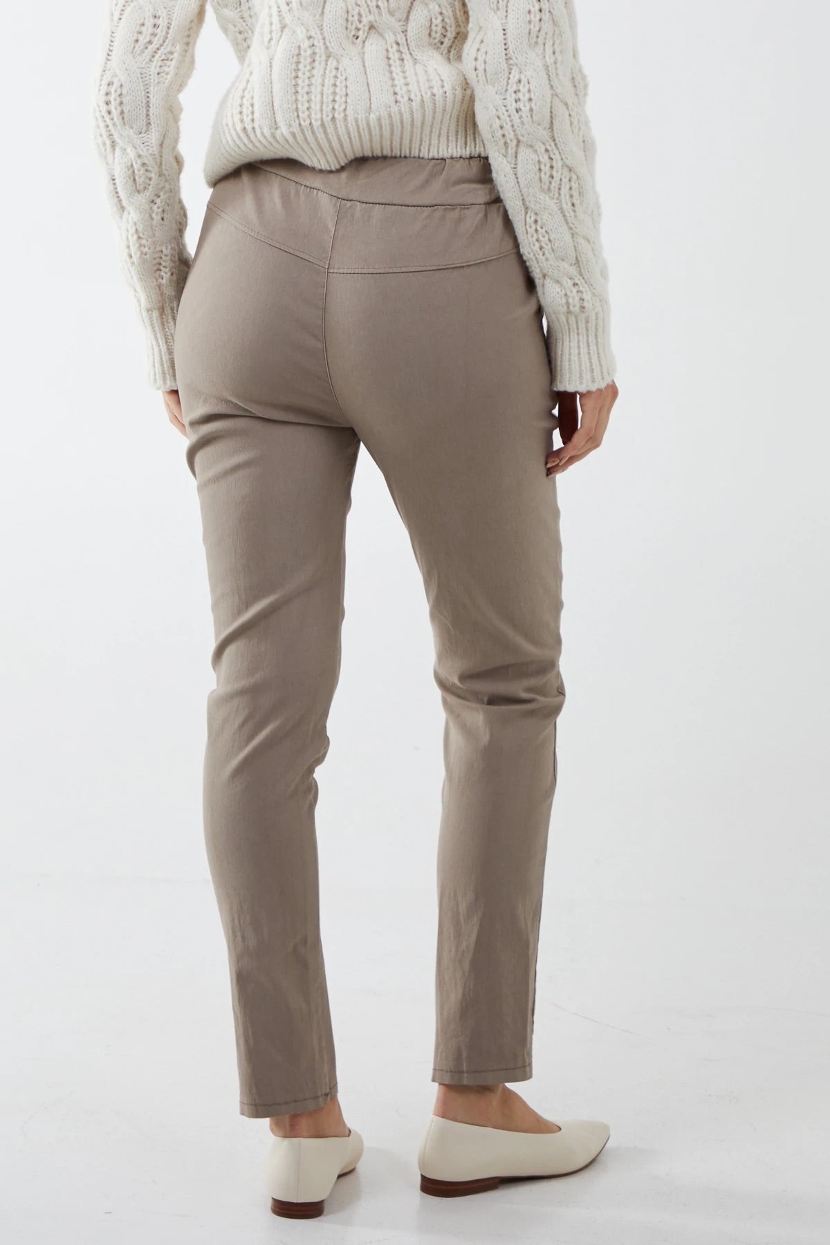 New Aria smooth super stretchy trousers - Taupe