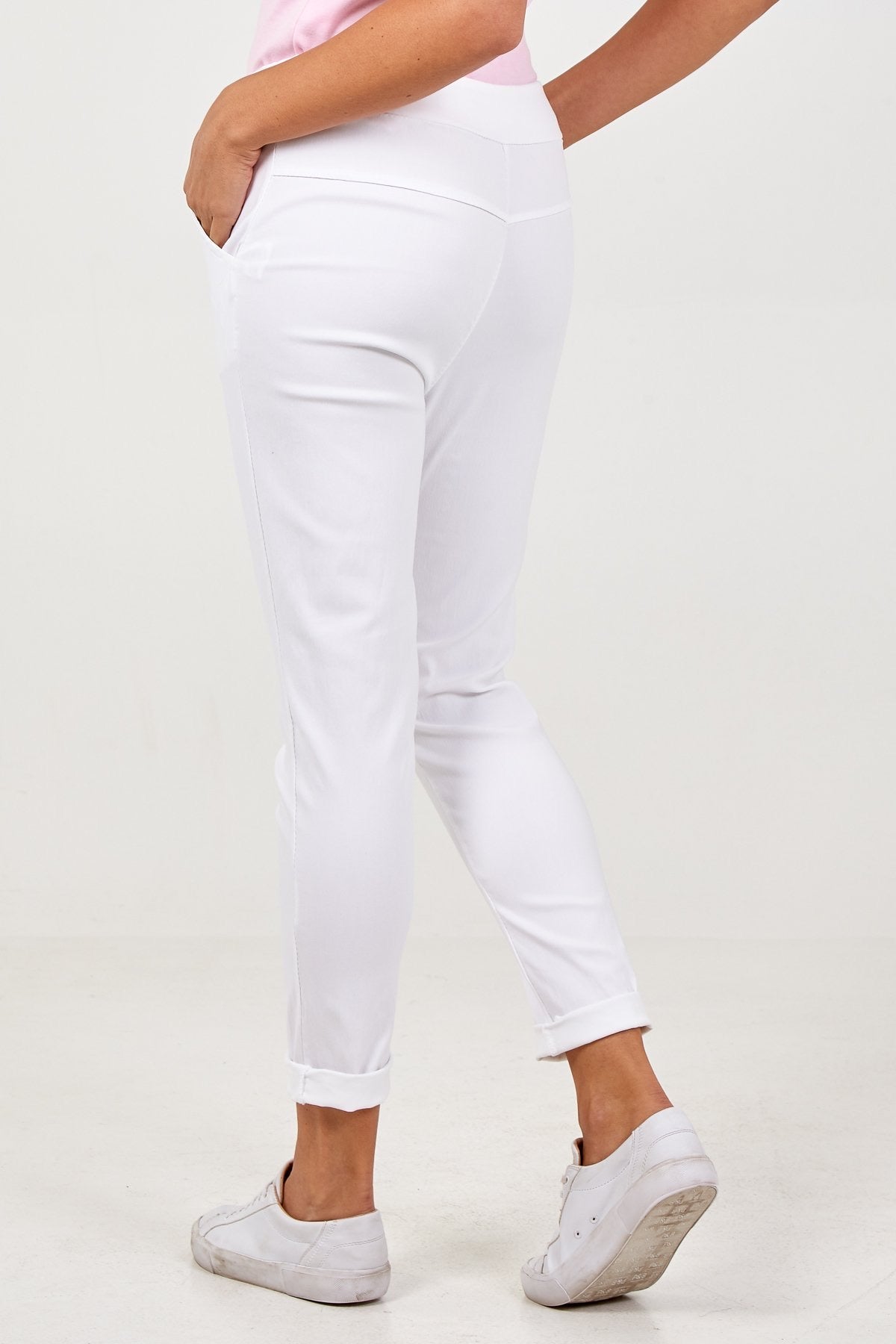 New Aria smooth super stretchy trousers - White