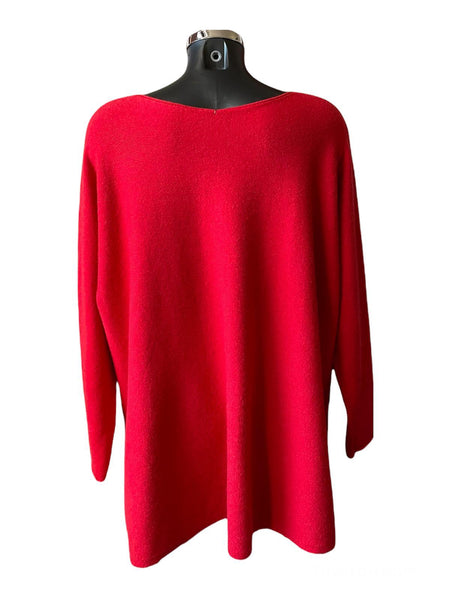 Sally soft knit swing jumper - Red