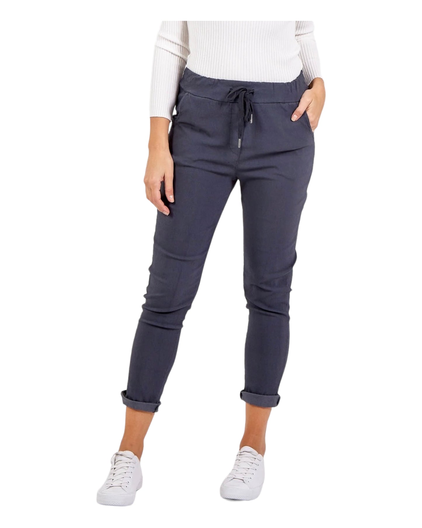 New Aria smooth super stretchy trousers - Charcoal