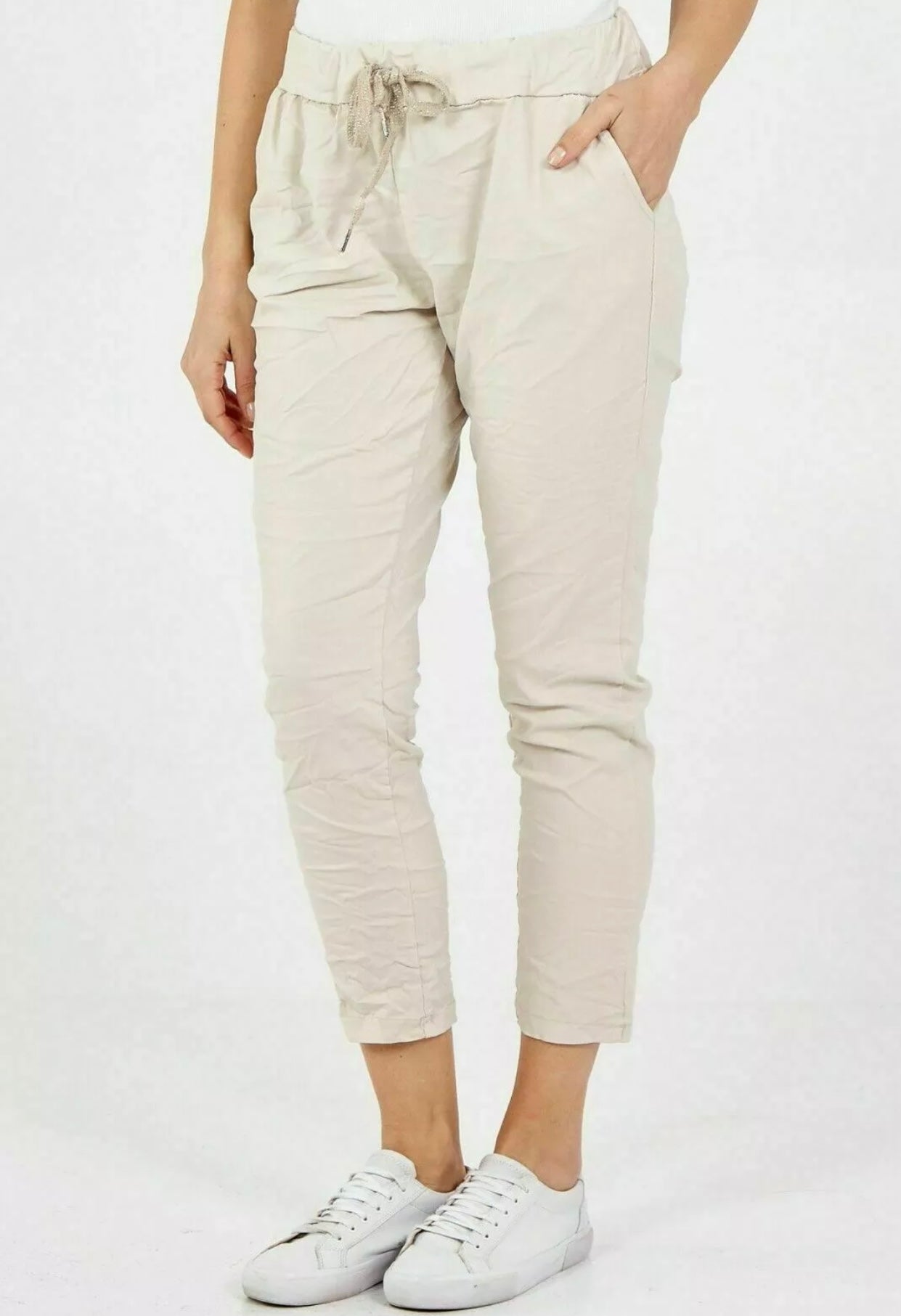 New Aria smooth super stretchy trousers - Stone