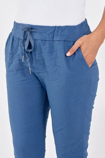 New Aria smooth super stretchy trousers - denim blue