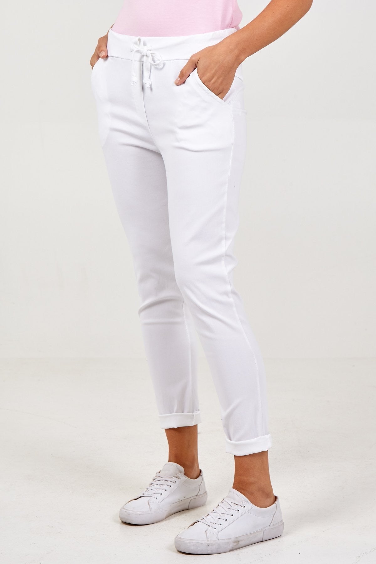 New Aria smooth super stretchy trousers - White