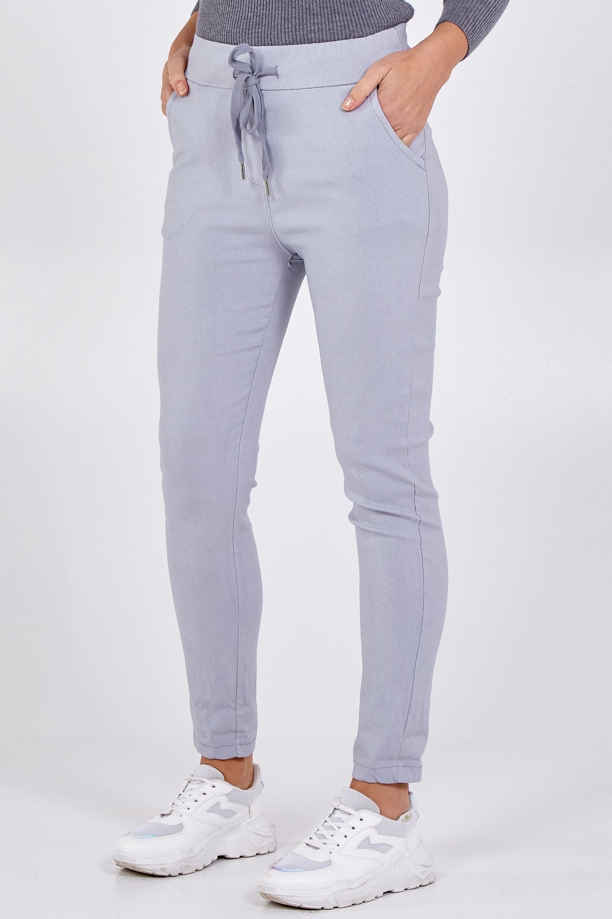 Aria super stretchy trousers - PALE GREY