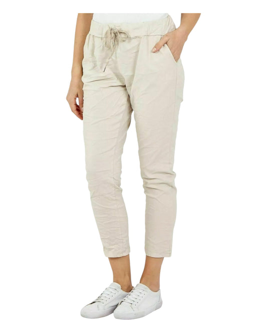 New Aria smooth super stretchy trousers - Stone