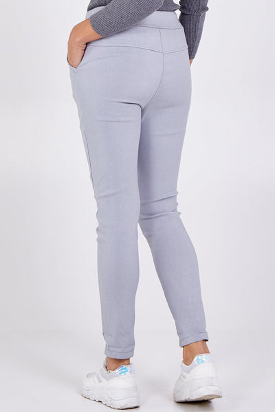 New Aria smooth super stretchy trousers - Pale grey