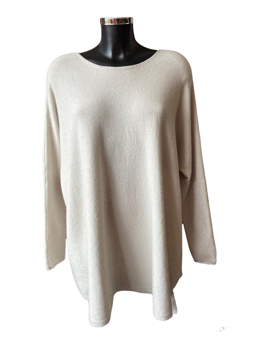 Sally soft knit swing jumper - Beige