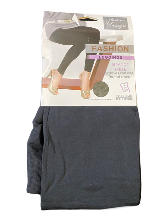 Bobbie thermal fleece lined leggings - Black