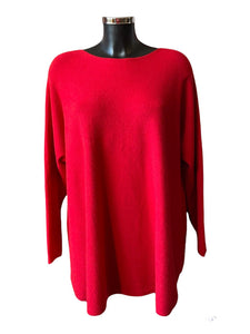 Sally soft knit swing jumper - Red