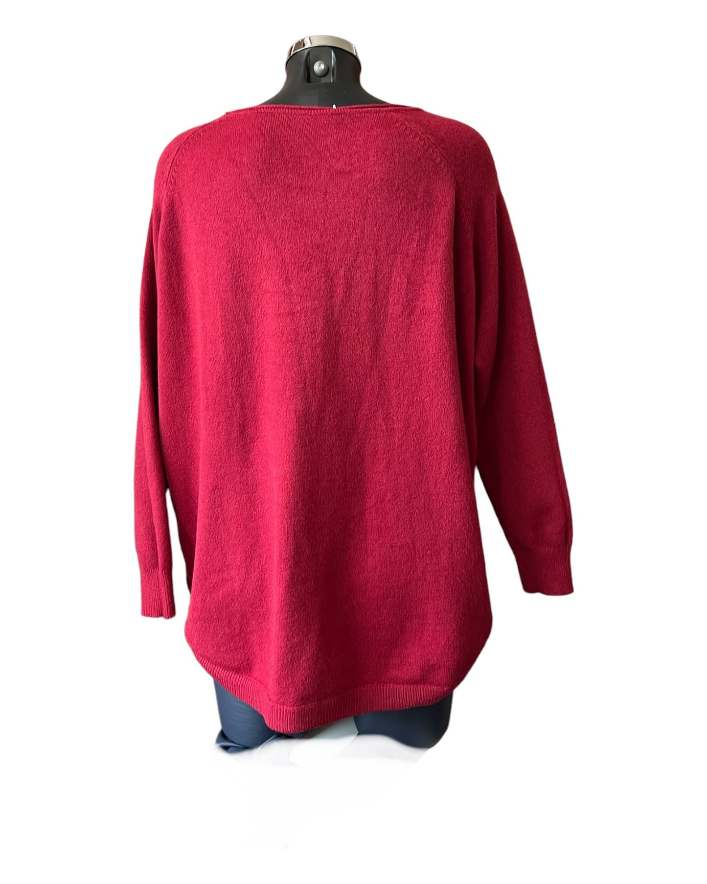 Callie button side soft knitted jumper - Bordeaux