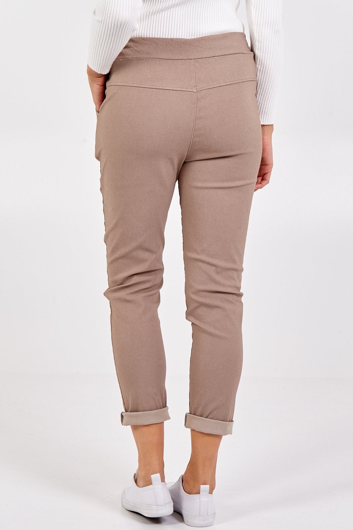 Aria smooth stretchy trousers - Mocha