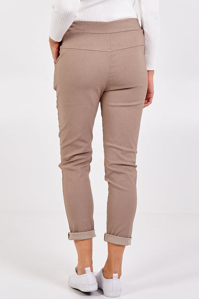 Aria smooth stretchy trousers - Mocha