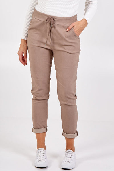 Aria smooth stretchy trousers - Mocha