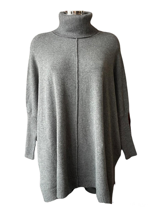 ZOE SOFT COWL NECK SWING JUMPER - GREY