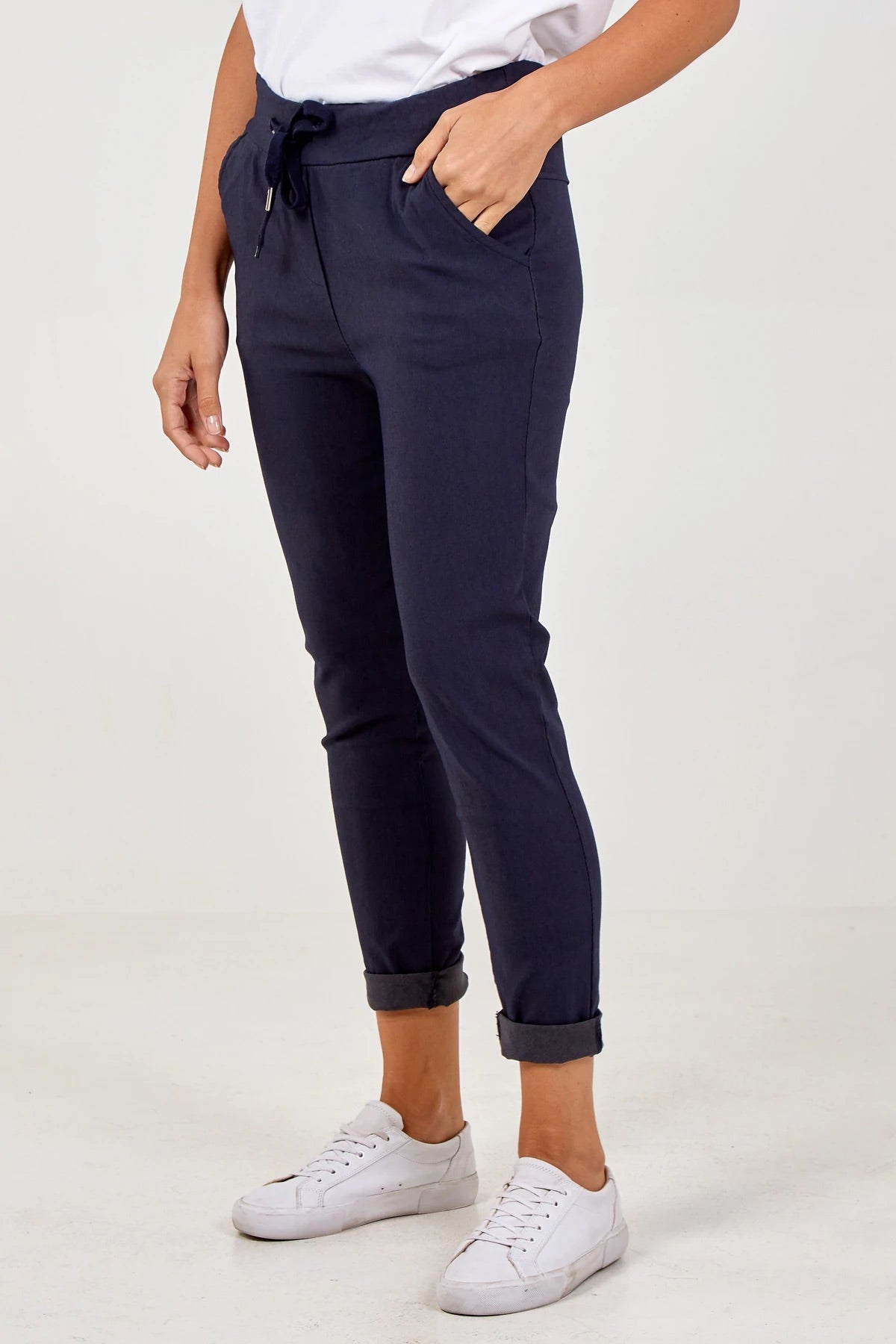 New Aria smooth super stretchy trousers - Navy