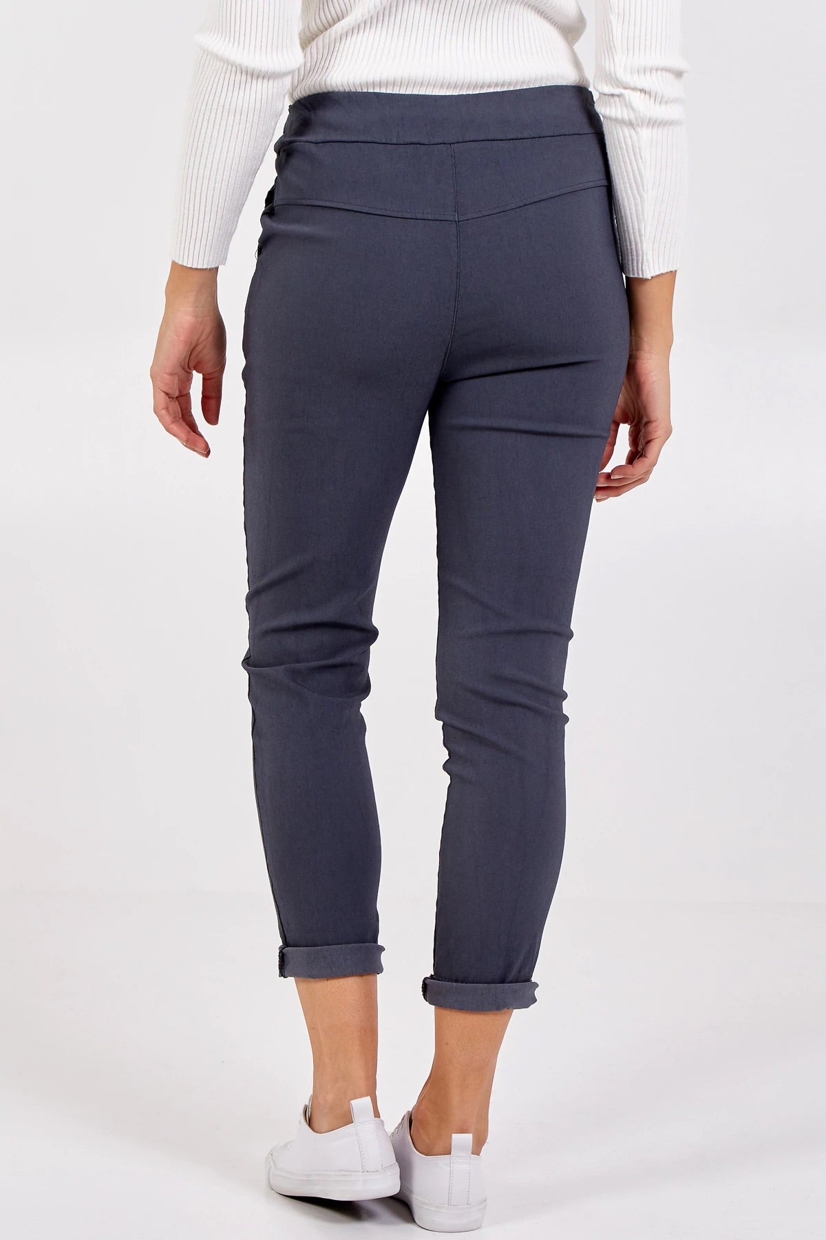 New Aria smooth super stretchy trousers - Charcoal