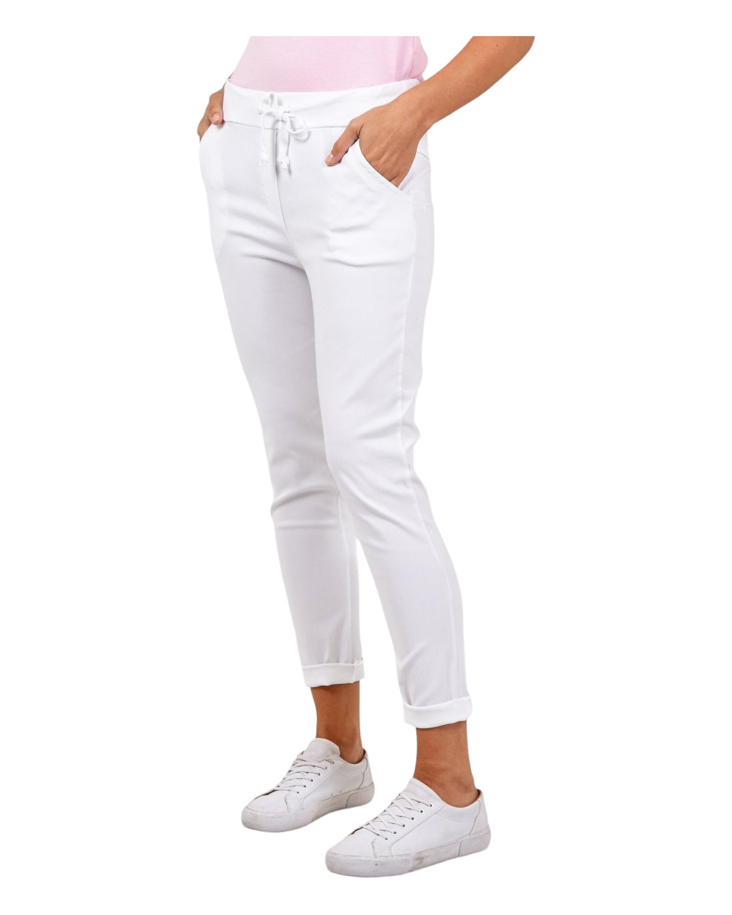New Aria smooth super stretchy trousers - White