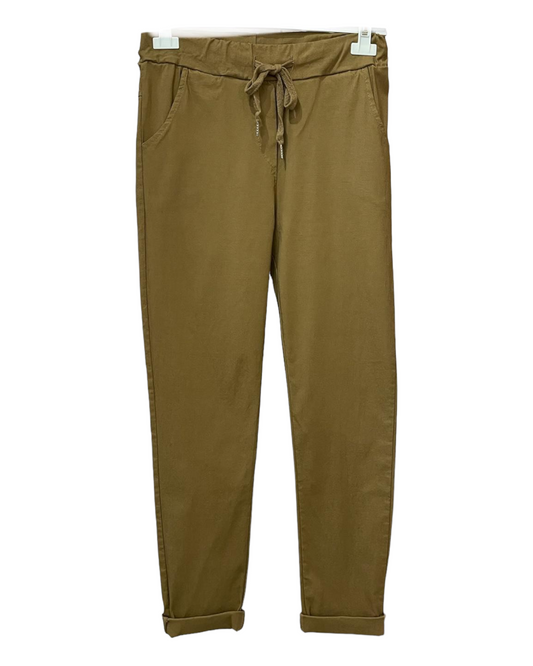 New Aria smooth super stretchy trousers - Tan