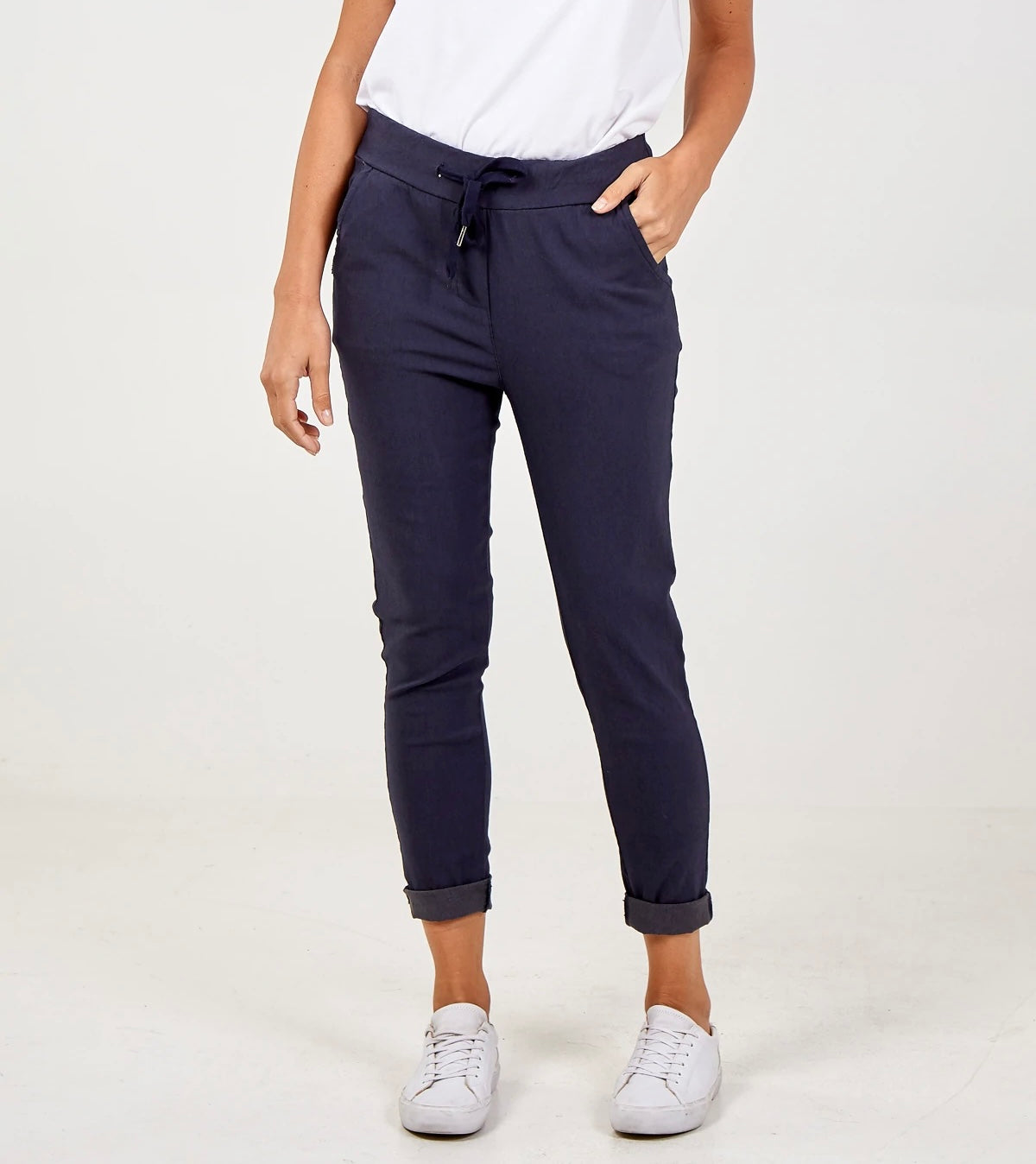 New Aria smooth super stretchy trousers - Navy