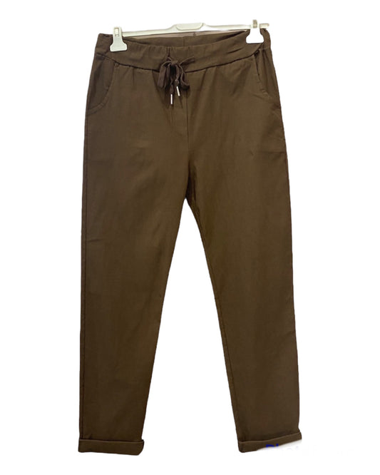 New Aria smooth super stretchy trousers - Chocolate