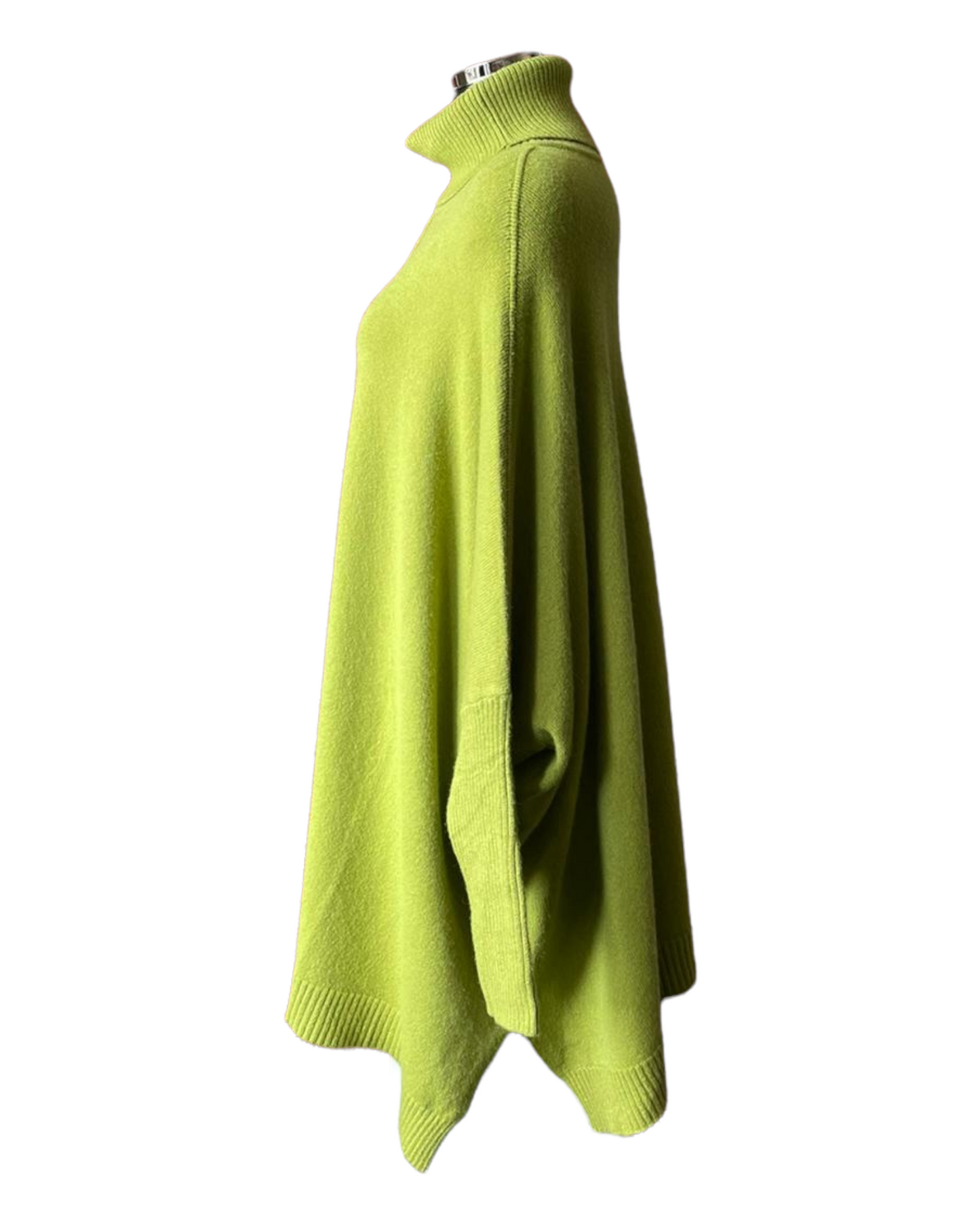 ZOE SOFT COWL NECK SWING JUMPER - LIME