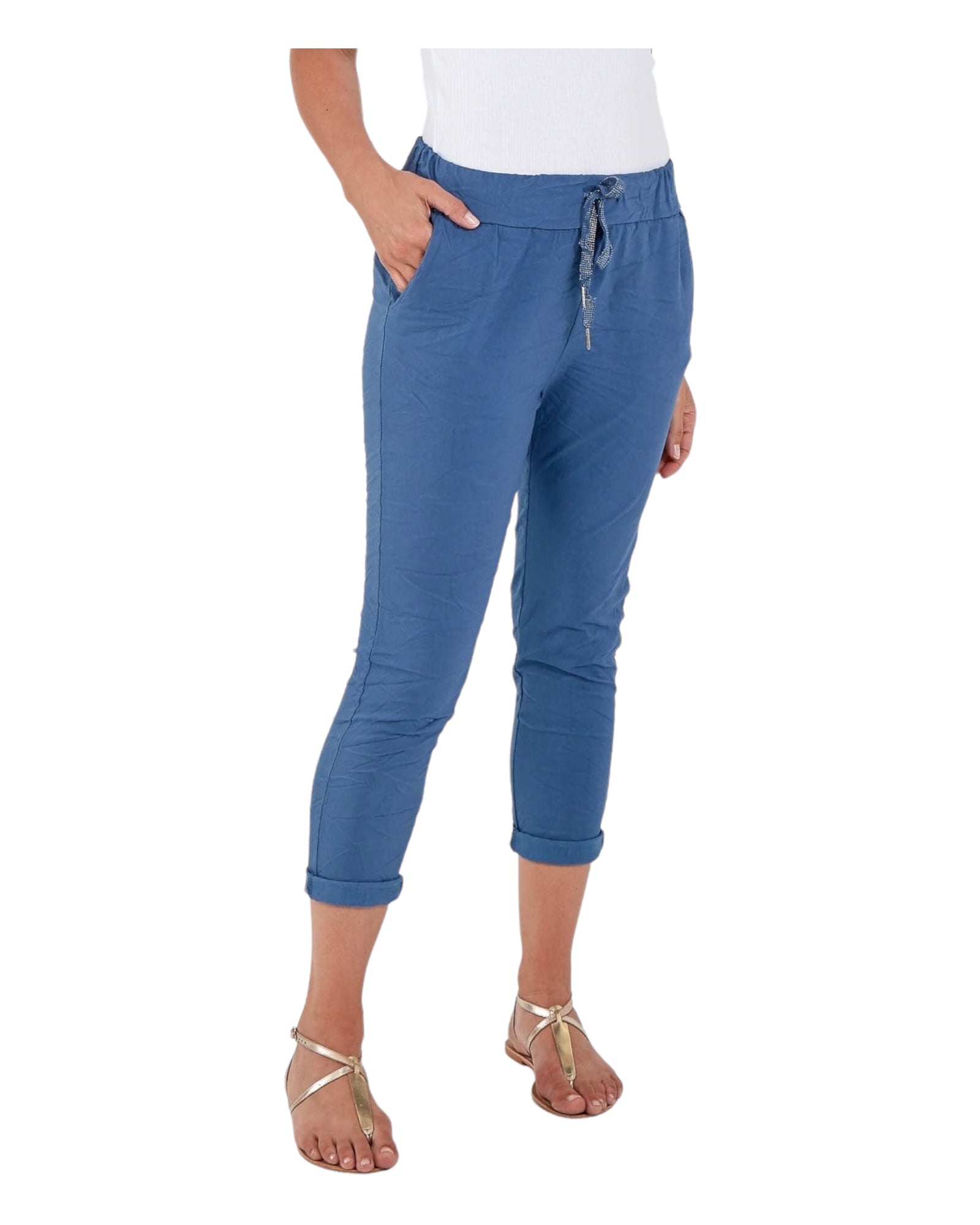 New Aria smooth super stretchy trousers - denim blue