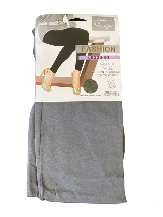 Bobbie thermal fleece lined leggings - Grey