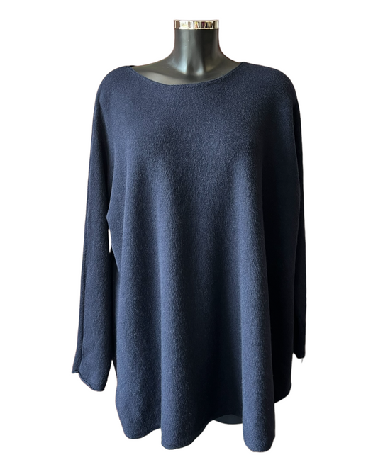 Sally soft knit swing jumper - Navy